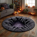 Spooky Dark Abyss Halloween Quilted Round Mat Circle Rug Carpet Decorations Unique Gifts