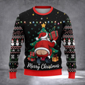 Merry Christmas Santa Ugly Christmas Sweater Hilarious Xmas Clothing Christmas Vacation Apparel