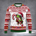 Froggy Christmas Ugly Christmas Sweater Festive Clothing Winter Apparel Frog Lovers Xmas Gifts