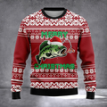 Bass Fishing Merry Christmas Ugly Christmas Sweater Xmas Clothes Fishing Lover Christmas Gift