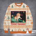 Cat Tylenol Consumer Ugly Christmas Sweater Funny Sayings Sweater Cat Lovers Xmas Gifts