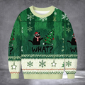 Black Cat What Ugly Christmas Sweater Naughty Cat Meme Clothing Xmas Merch Gifts For Mom