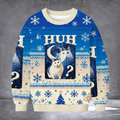 Cat Huh Meme Ugly Christmas Sweater Funny Huh Cat Clothing Winter Merch Gifts For Friends