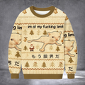 Cat I_m At My Fcking Limit Ugly Christmas Sweater Hilarious Quote Sweater Cat Lover Xmas Gifts