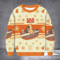 Cat Sad Meow Ugly Christmas Sweater Cat Couple Streetwear Festive Apparel Xmas Gifts
