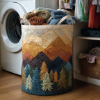 Forest Quilted Laundry Basket Gifts For Forestry Workers