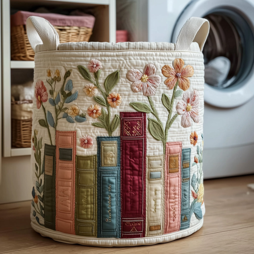 Bookish Quilted Laundry Basket Awesome Gifts For Book Lovers