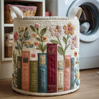 Bookish Quilted Laundry Basket Awesome Gifts For Book Lovers