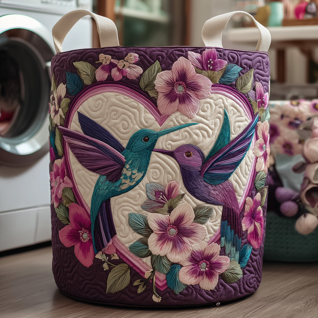 Hummingbird Heaven Quilted Laundry Basket Great Gifts For Birders