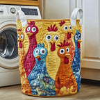Funky Chicken Quilted Laundry Basket Gift Ideas For Chicken Lovers