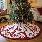 Peppermint Candy Christmas Quilted Tree Skirt Xmas Accessories Best Christmas Tree Skirts