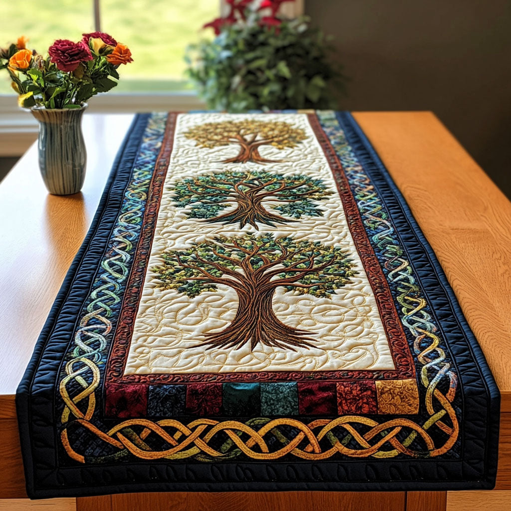 Celtic Tree Quilted Table Runner Christmas Dinner Table Ideas Christmas Ideas For Girlfriend