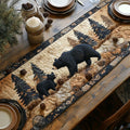 Black Bear Family Quilted Table Runner Dining Room Ideas Top Christmas Gifts For Girlfriend