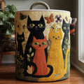 Purrfect Blooms Quilted Laundry Basket NCU0PTT2097