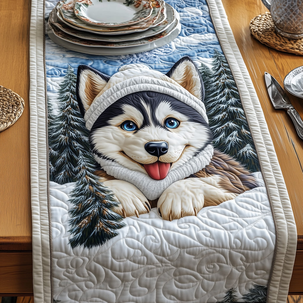 Festive Husky Quilted Table Runner Gift Ideas For Pet Lovers