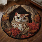 Autumn Owl Quilted Round Mat Best Owl Gifts