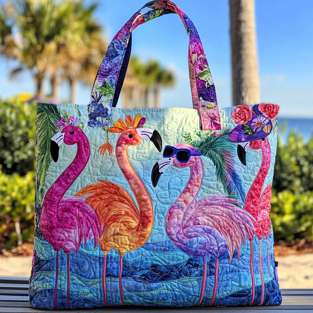 The Flamingo Edit Quilt Tote Bag Cool Shopping Bags Ideas Mothers Day Present Ideas
