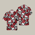 Roses And Skeleton Skull Hawaiian Shirt Vintage Aloha Shirt Present Idea For Husband - Otakuforge