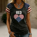 Red Friday Heart Shape T-Shirt Remember Everyone Deployed Clothing Present For Mom - Otakuforge