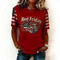 RED Friday Remember Everyone Deployed T-Shirt American Flag Clothes Gift For Wife - Otakuforge