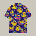 Retro Rubber Duck Hawaiian Shirt Funny 90s Memphis Style Duckie Aloha Shirt Cute Gift Idea - Otakuforge