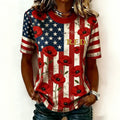 RED Friday Poppy Flower T-Shirt American Flag Remember Everyone Deployed Shirt Present For Wife - Otakuforge