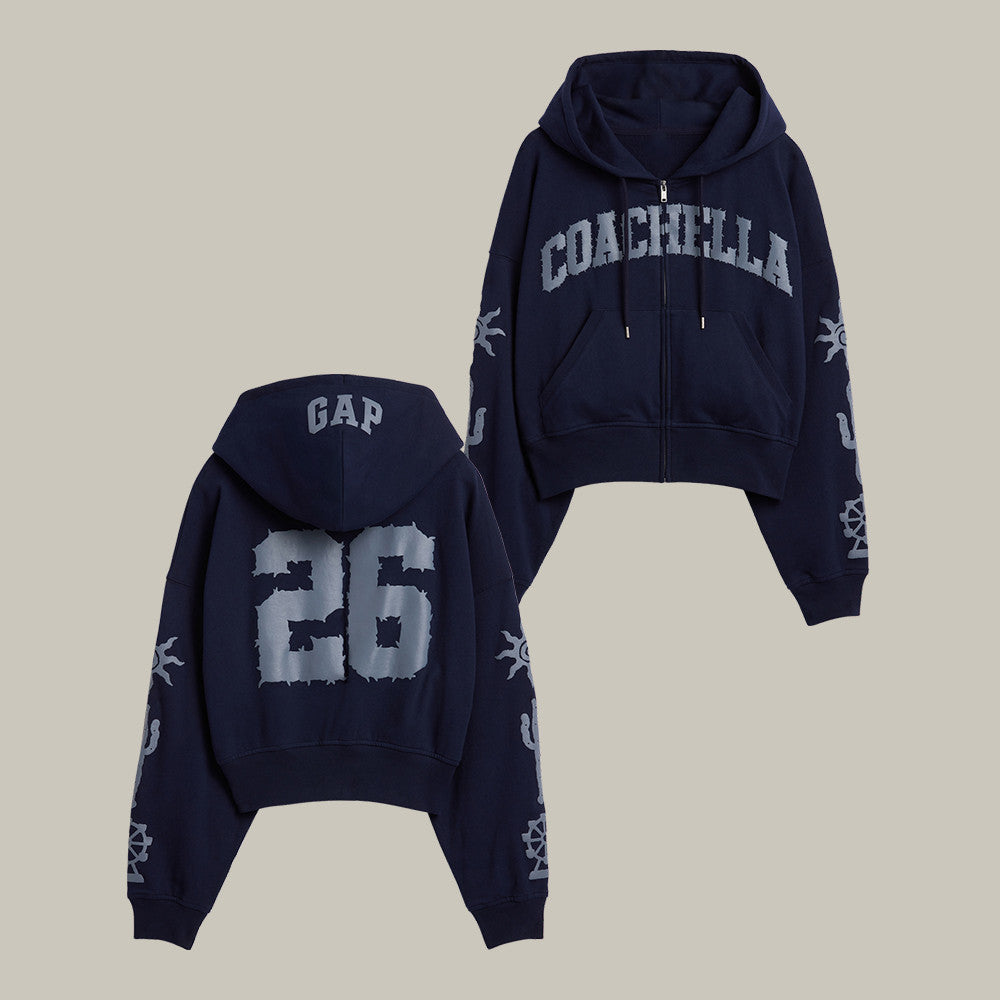 Gap x Coachella 2026 Crop Top Zip Hoodie Coachella Valley Music Apparel Fan Gift For Her - Otakuforge