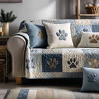 Pet Paw Quilted Sofa Cover Interior Styling Decor Best Present For Pet Owners