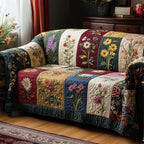 Cozy Garden Quilted Sofa Cover Floral Patchwork Couch Covers Gifts Ideas For Mom