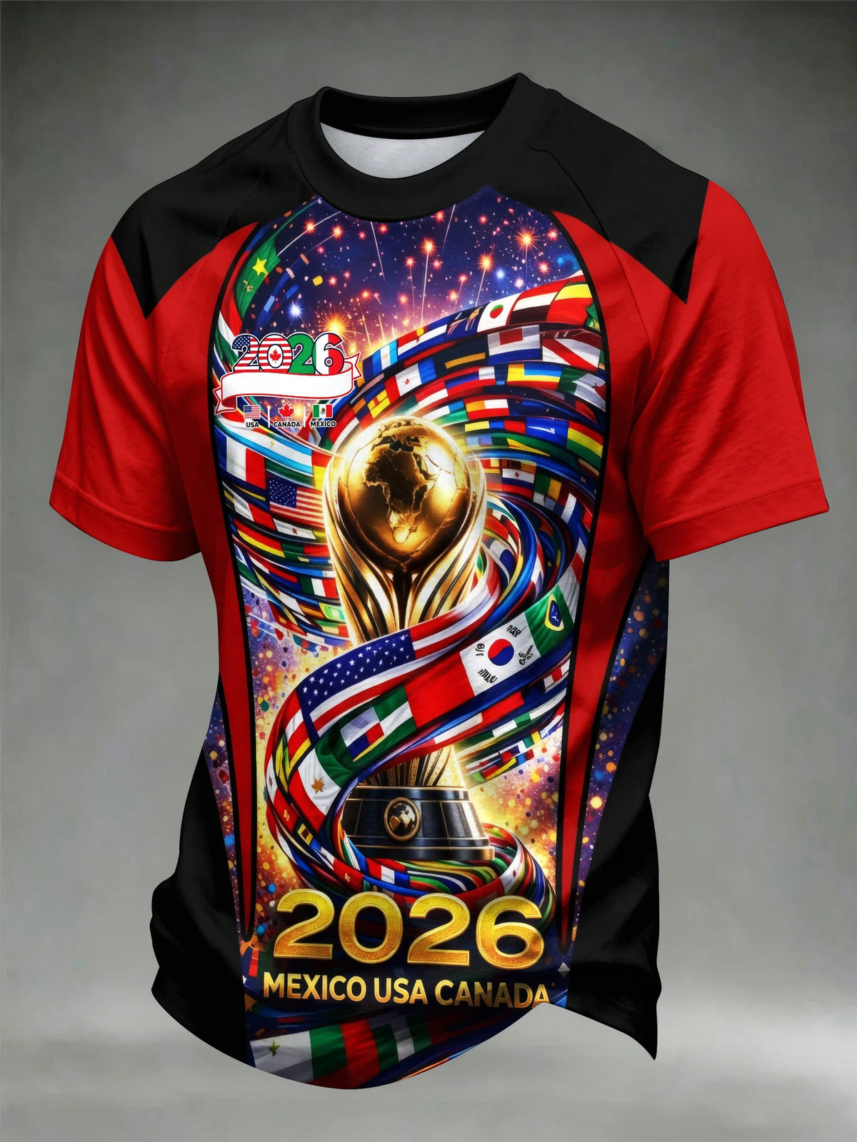 FIFA World Cup 2026 Merch Trophy Flags Shirt Gift For Sports Enthusiasts