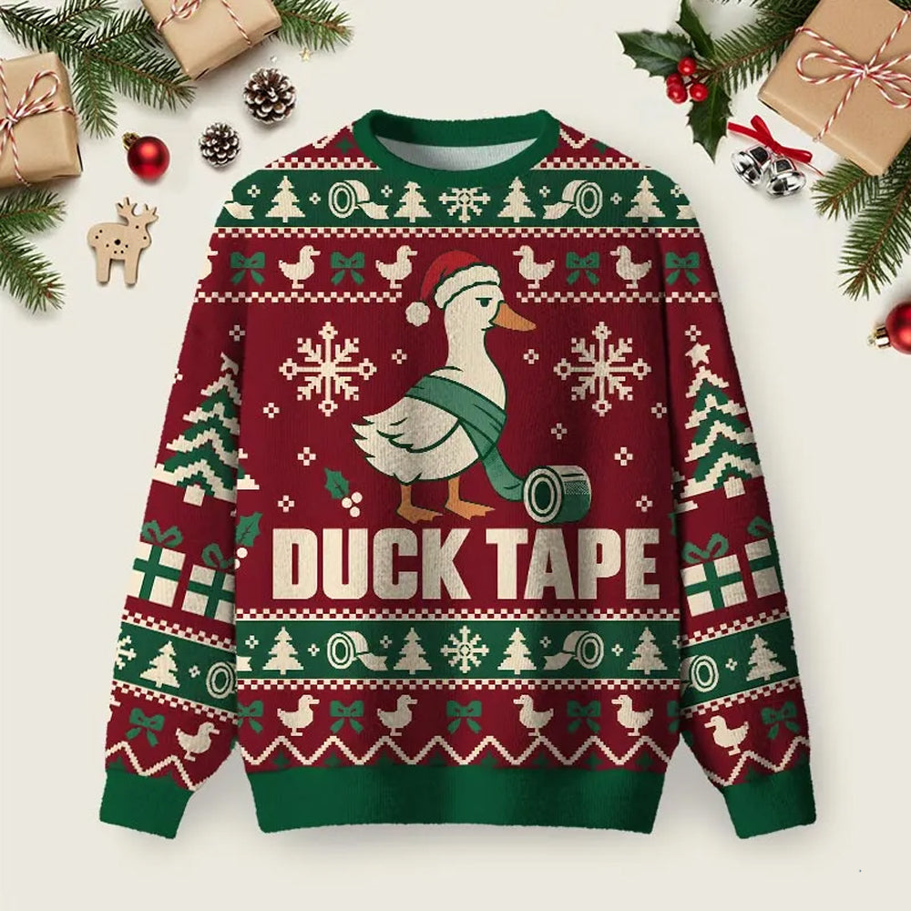 Duck Tape Holiday Ugly Christmas Sweater Xmas Outfits Ideas Christmas Apparel Gifts.png