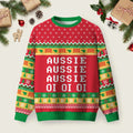 Aussie Aussie Aussie Oioioi Ugly Christmas Sweater Casual Christmas Outfits Xmas Apparel.png