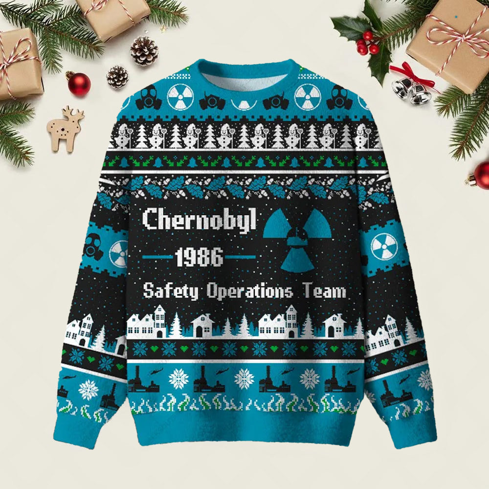 Chernobyl 1986 Ugly Christmas Sweater Warm Clothes For Winter Christmas Apparel Gifts