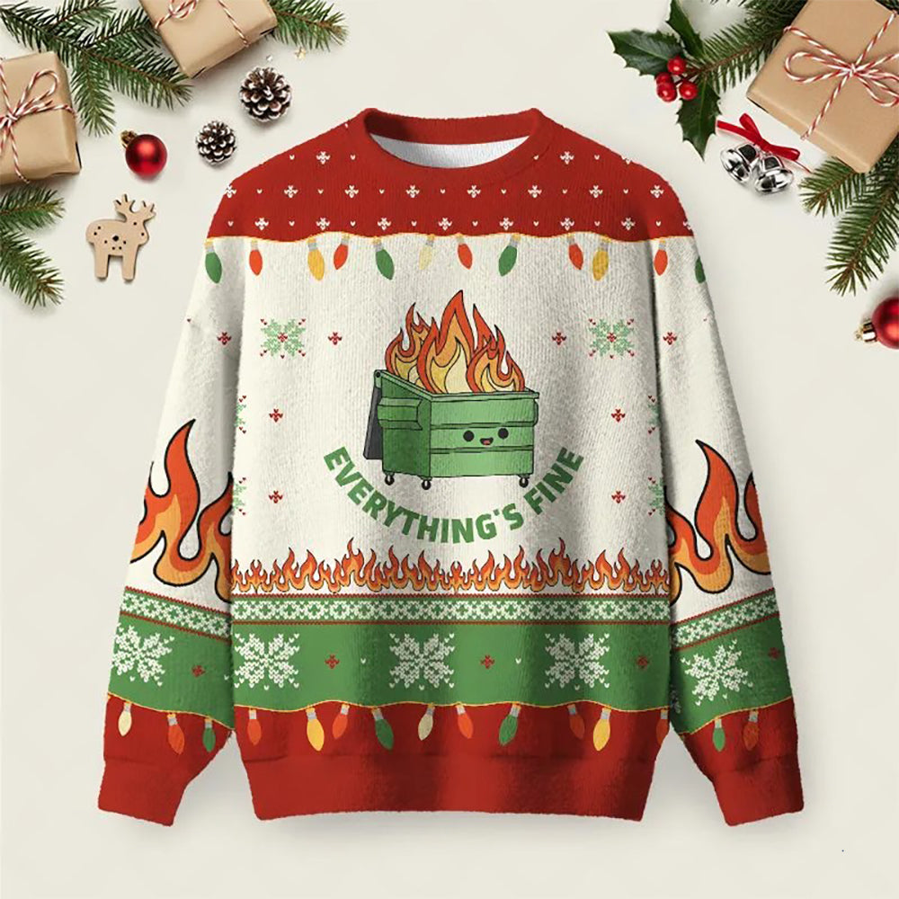 Dumpster Fire Everything Is Fun Ugly Christmas Sweater Xmas Clothes Christmas Gifts Ideas.jpeg