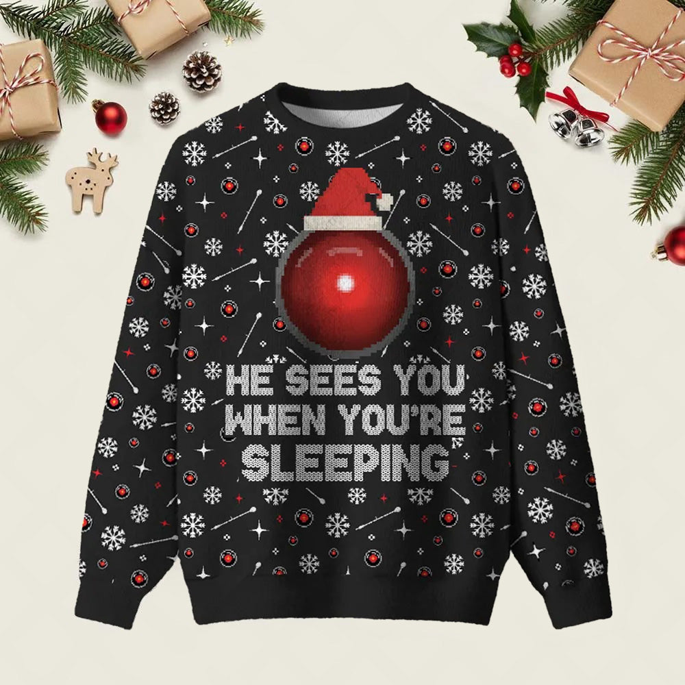HAL 9000 Ugly Christmas Sweater Cool Winter Apparel Xmas Clothes Christmas Gifts