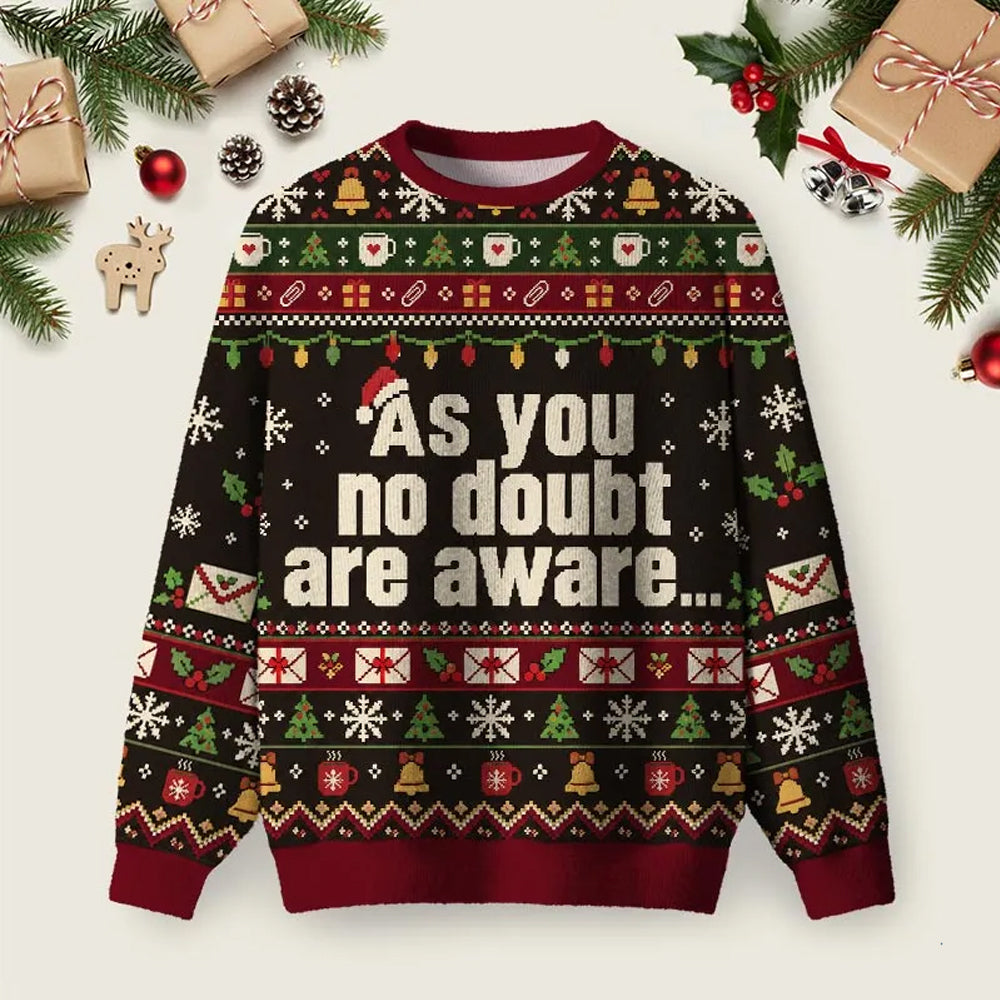No Doubt Aware Ugly Christmas Sweater Warm Clothes For Winter Christmas Clothes.png