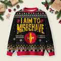 I Aim To Misbehave Ugly Christmas Sweater Warm Clothes For Winter Christmas Gifts.jpeg