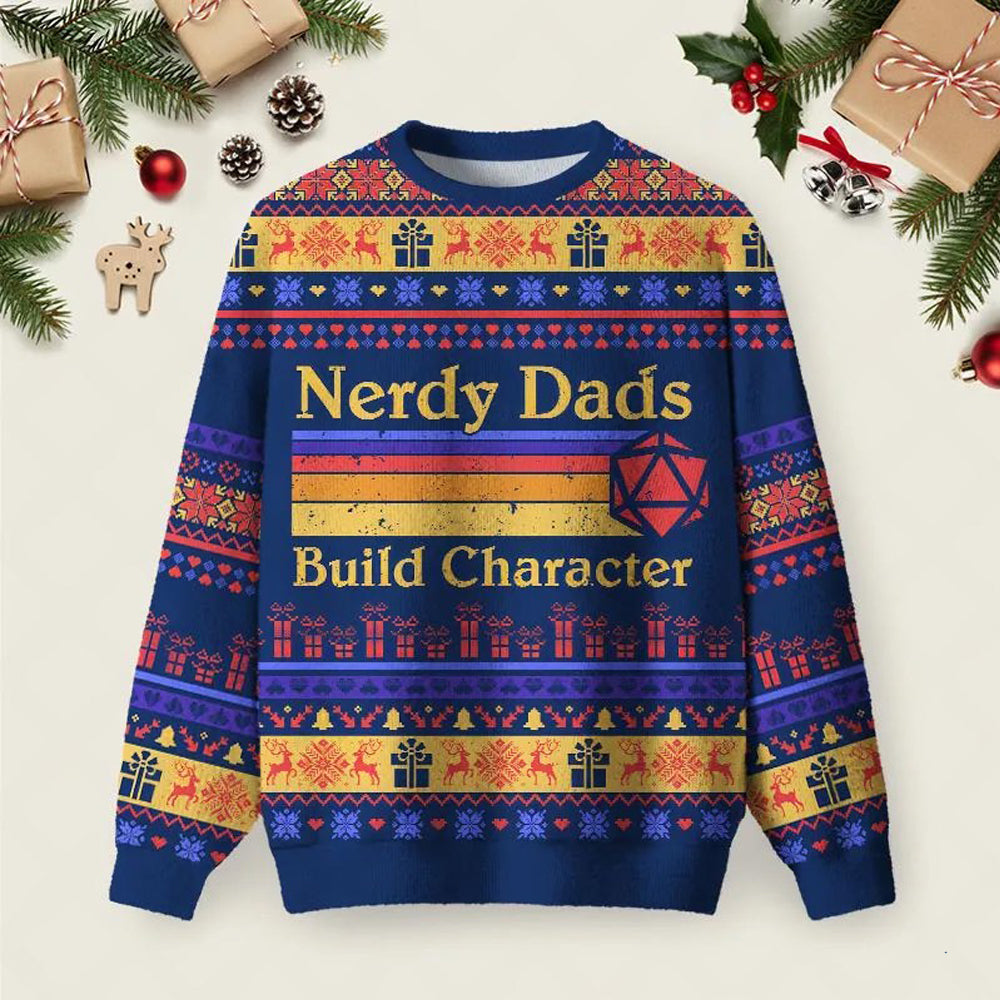 Nerdy Dads Ugly Christmas Sweater Christmas Vacation Clothing Xmas Apparel Gifts.jpeg