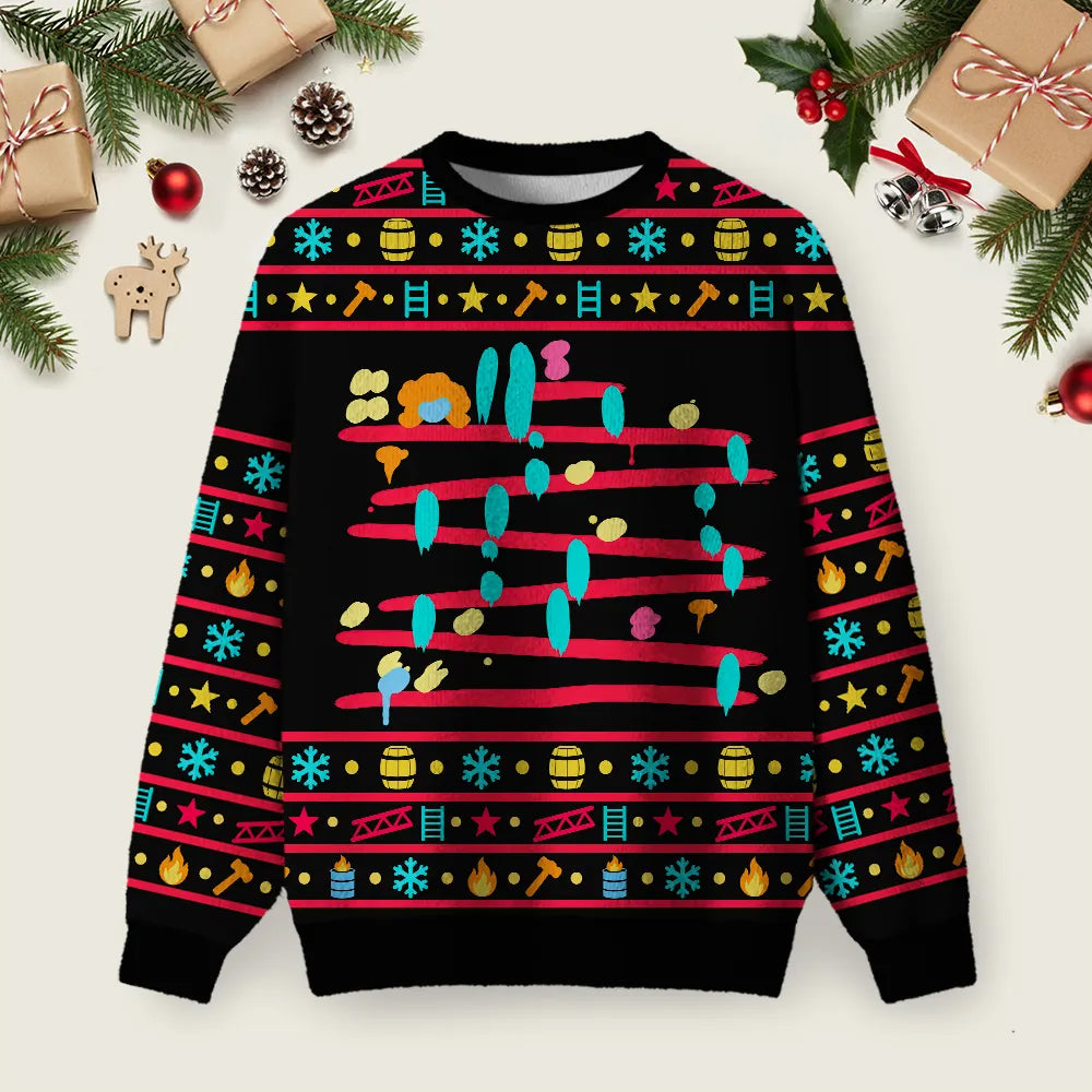 Pixel Adventure Explosion Ugly Christmas Sweater Winter Apparel Christmas Clothes Gifts.png