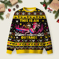 Funny Dino Rider Holiday Ugly Christmas Sweater Christmas Apparel Xmas Party Outfits.png