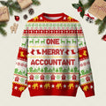 One Merry Accountant Ugly Christmas Sweater Festive Clothing Christmas Apparel Gifts