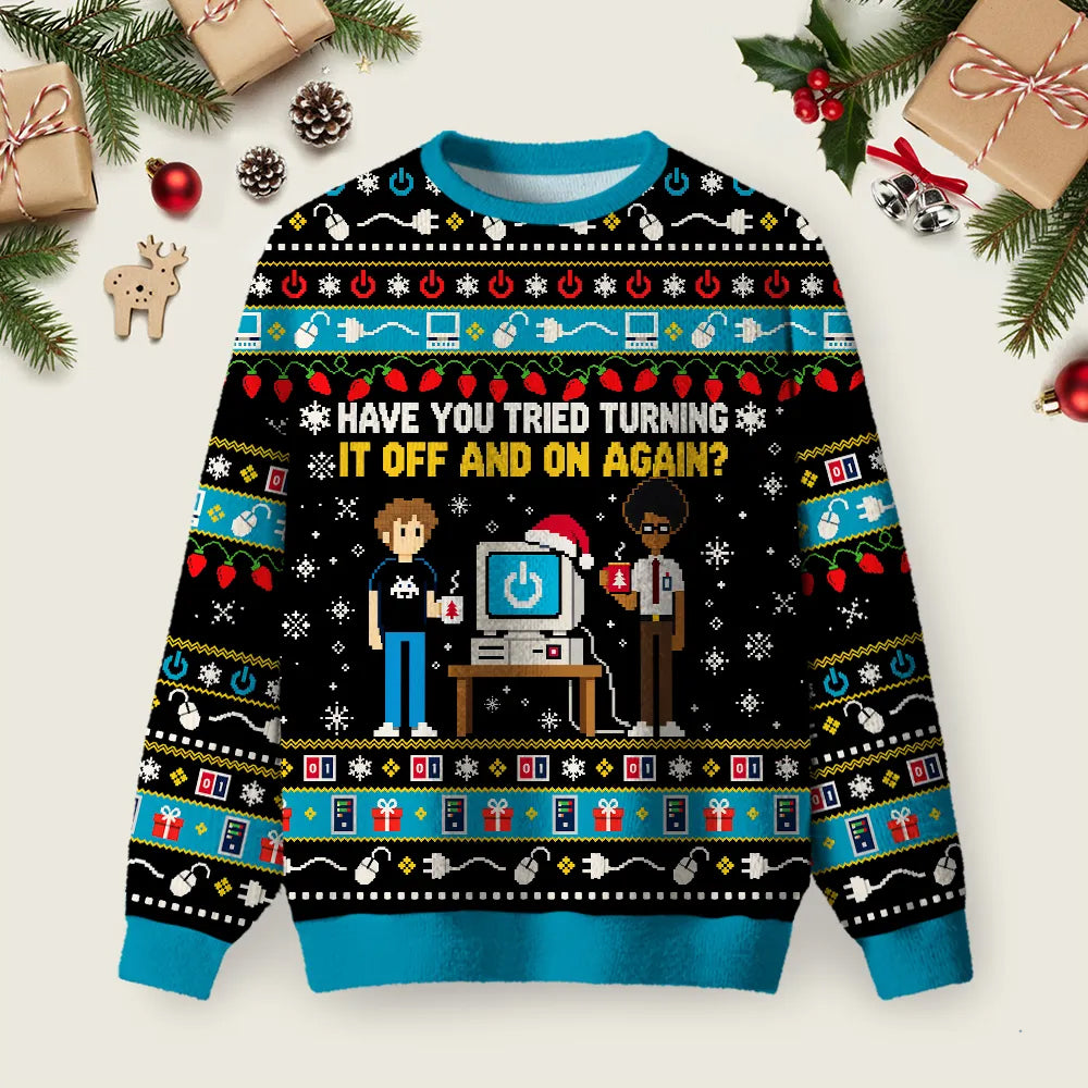 IT Helpdesk Funny Ugly Christmas Sweater Coder Christmas Outfits Ideas Xmas Clothing.png