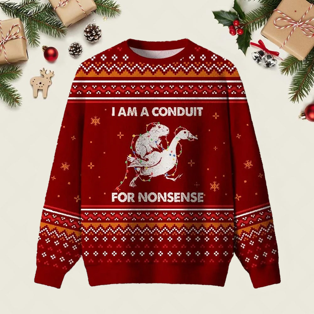 For Nonsense Red Ugly Christmas Sweater Christmas Vacation Apparel Xmas Outfits Ideas