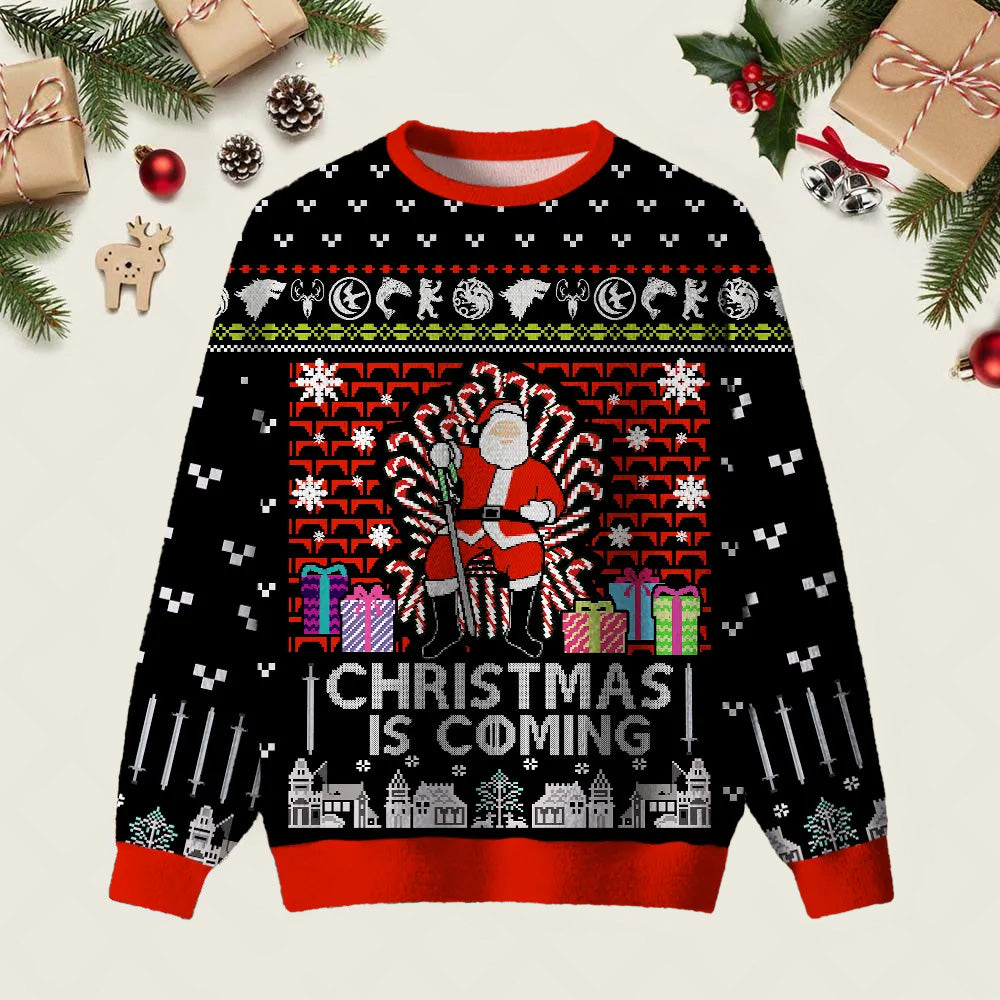 Game Of Thrones Black Ugly Christmas Sweater Winter Clothes Christmas Party Outfits Gifts