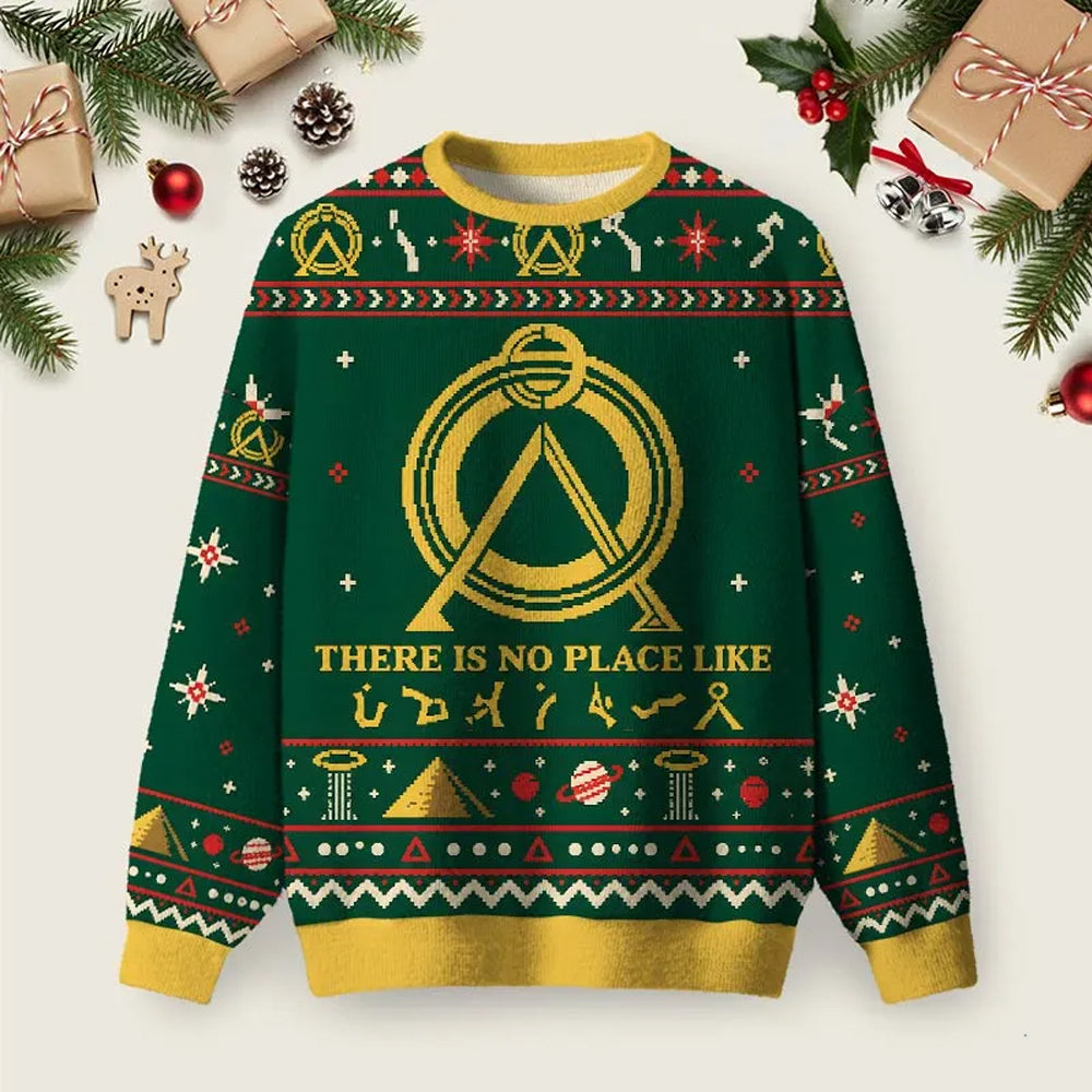 No Place Like Home Ugly Christmas Sweater Winter Apparel Xmas Attire Christmas Gifts.png