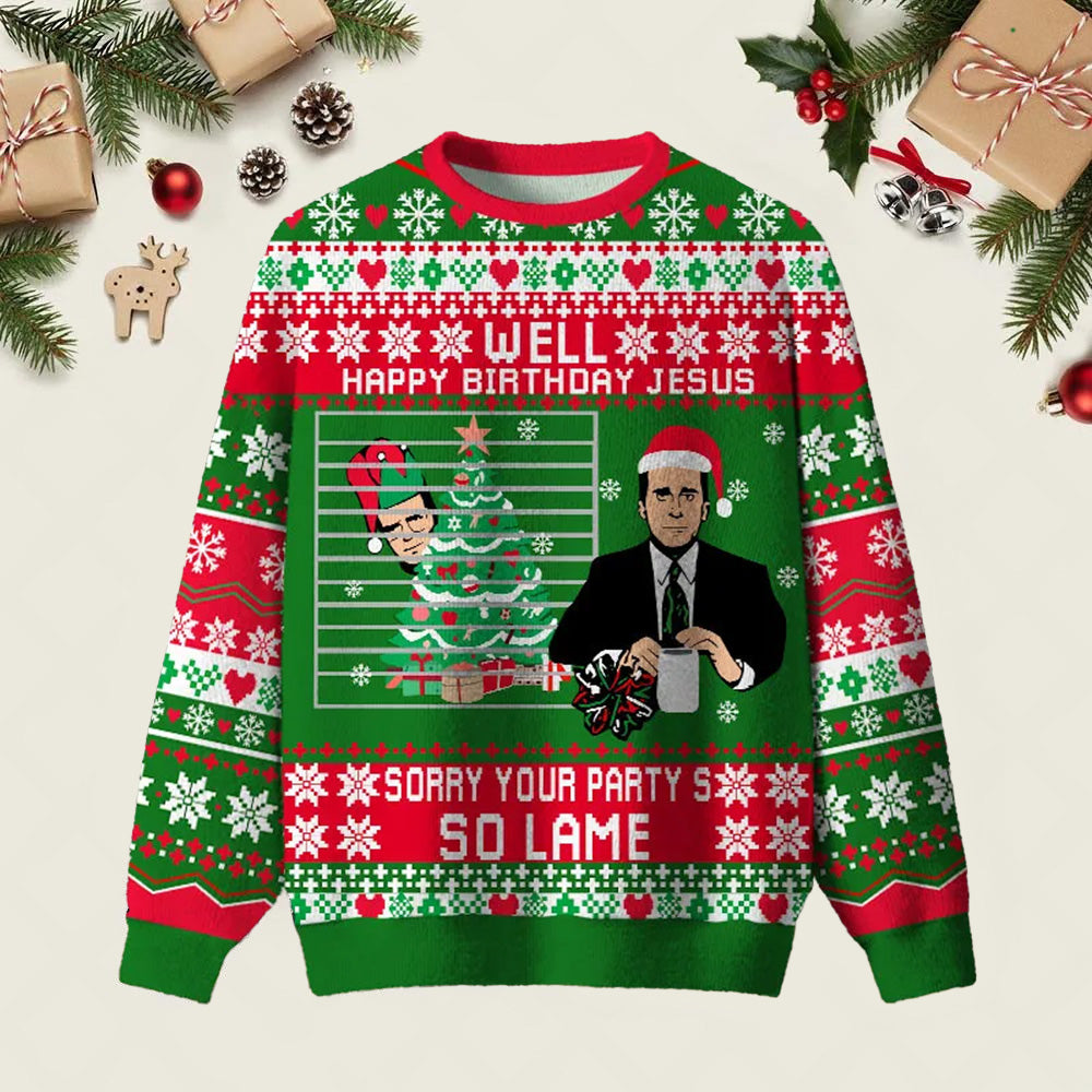 Happy Birthday Jesus Ugly Christmas Sweater Clothes To Get For Christmas Xmas Presents