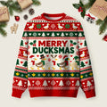 Merry Ducksmas Ugly Christmas Sweater Cute Xmas Party Outfits Christmas Clothes.png