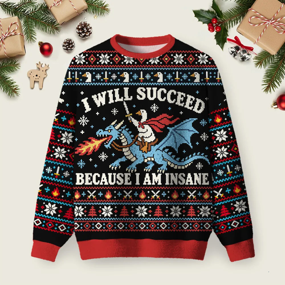 Funny Duck Warrior Dragon Rider Ugly Christmas Sweater Xmas Outfits Ideas Gifts.png