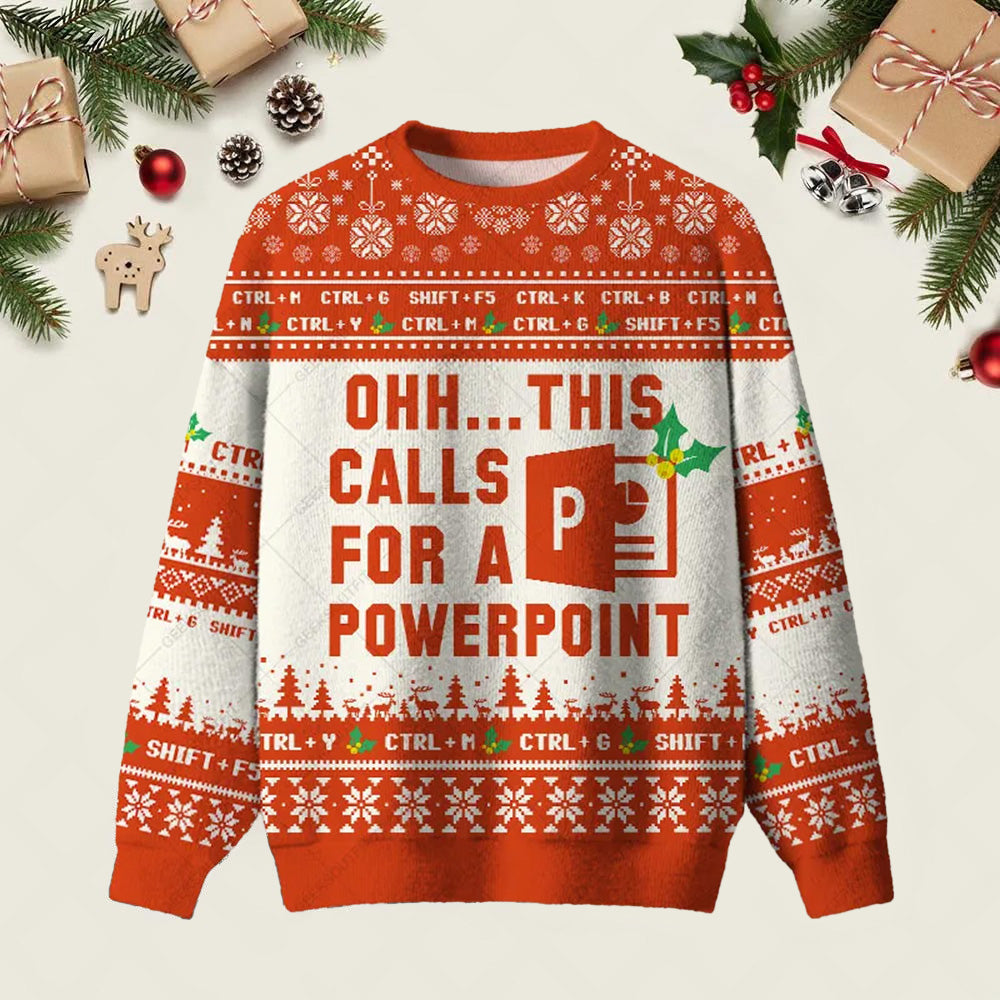 Ohh This Calls For A Powerpoint Ugly Christmas Sweater Casual Christmas Party Outfits Xmas Gifts