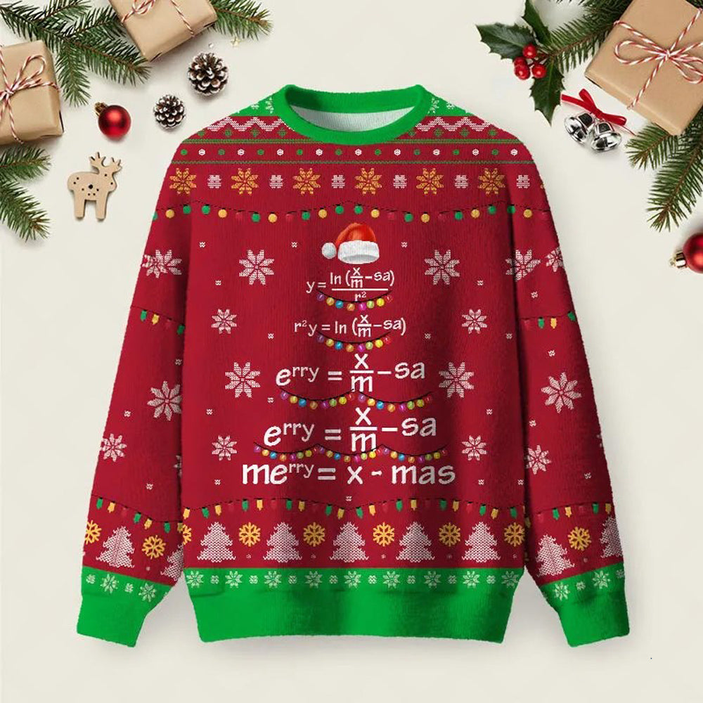 Math Merry Xmas Tree Red Ugly Christmas Sweater Festival Apparel Christmas Attire Gifts.jpeg